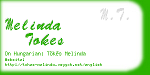 melinda tokes business card