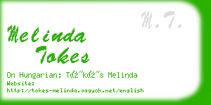 melinda tokes business card